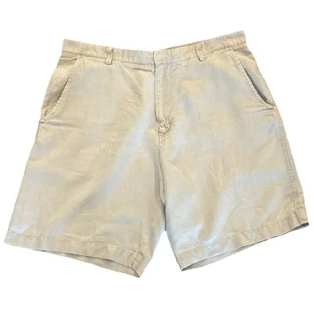 VTG Banana Republic 100% Linen Shorts Men's 38 Beige 10